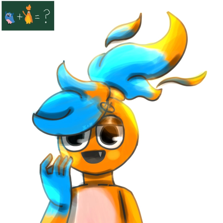 *aggressively sets effects* This is the only thing I could come up with (don't get angry plz) * realized that I didn’t draw one part of this picture *  [#ottelchallenge]