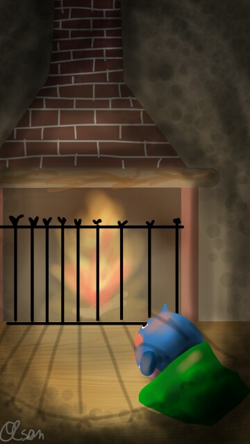 Fixed version off #ottochallenge #dailydecember  #sketchteam #sketch #fire #fireplace #warm #otto ‪@amandalm‬ #olsonsdrawingswith100likes