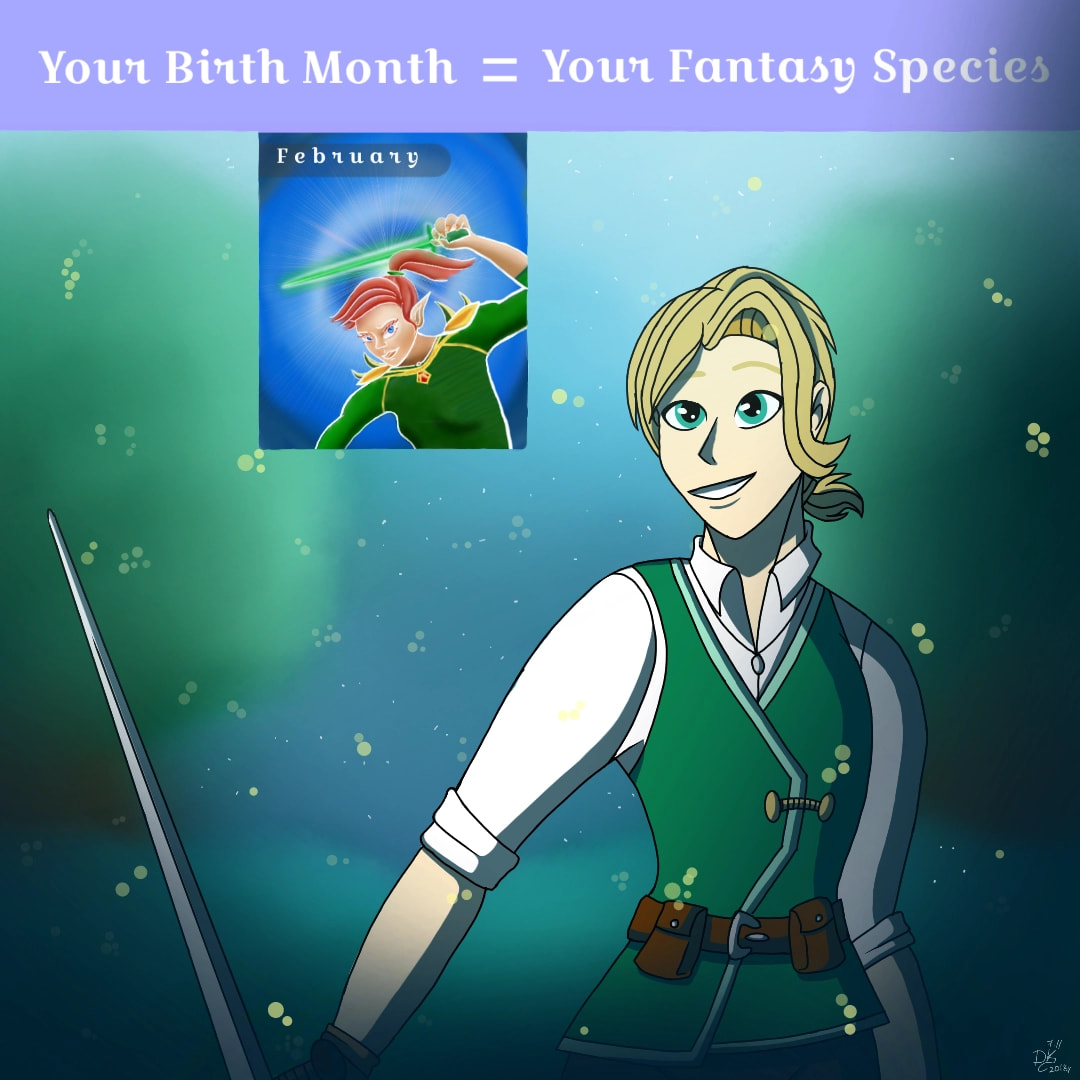 #minichallenge #myfantasy  my month is February so I draw myself ad a character of this month