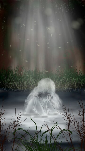 #naturestickers #dailydecember #forest #girl #light #lake