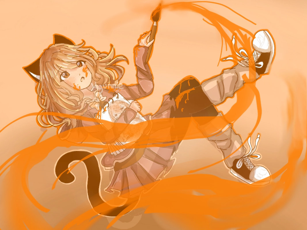 "Escape from reality," "Paint your world!" Ehehe- Just Trying this 
#orangechallenge #colorweek ‪@sonysketch‬ (100% sketch) 
EDIT: FEATUREE!! #100PercentSketch