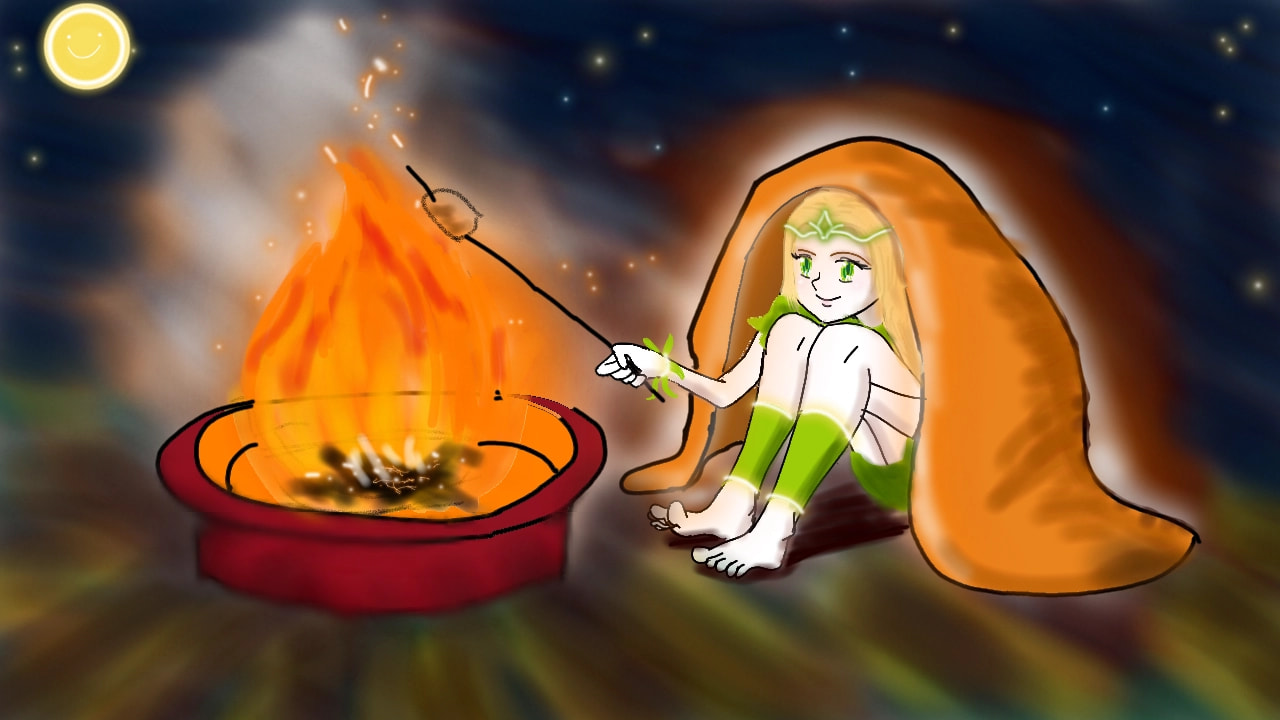 #myelement  Hi! ‪@vvvo‬, I learn this pose from you #fire #marshmallow