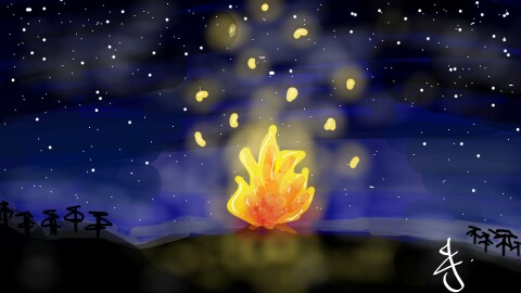 Fire of the night #night #fire #landscape #space