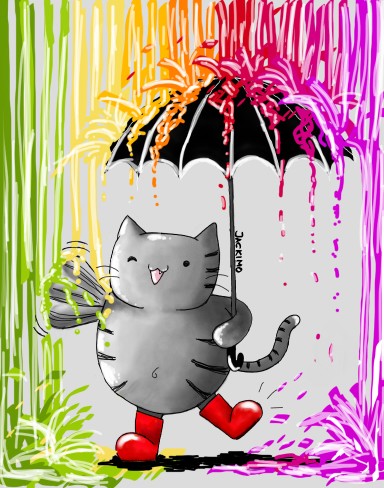 The kitty in wellingtons. #kittyinwellingtons