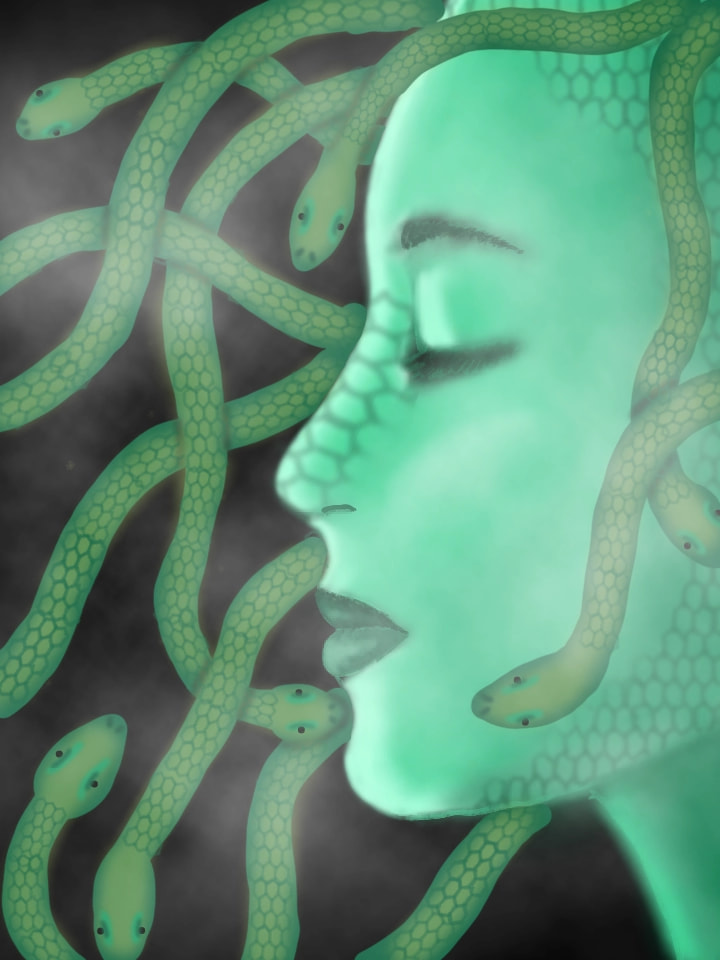 #mymythology #fridayswithsketch i give you Medusa.This sketch almost killed me.