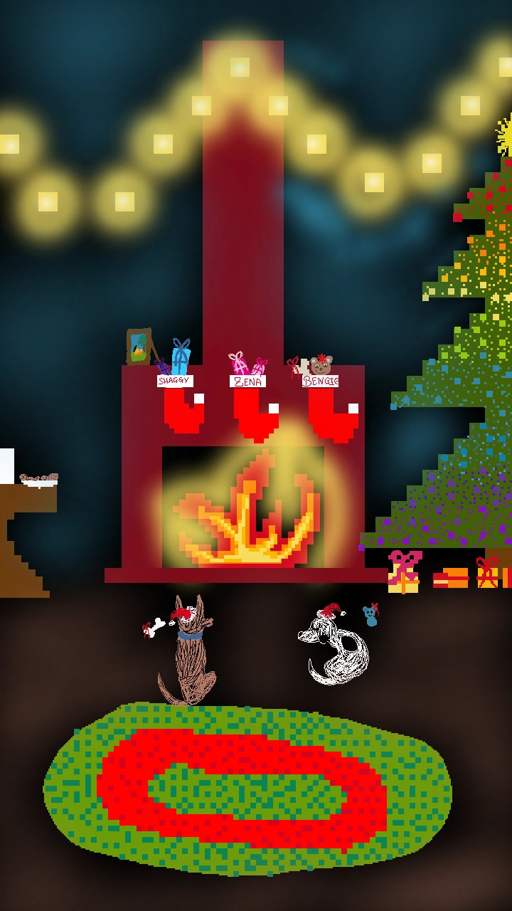 #PixelChallenge #fridayswithsketch #fridaywithsketch #Christmas #dogs Zoom to see the pixel uses 😊 💚