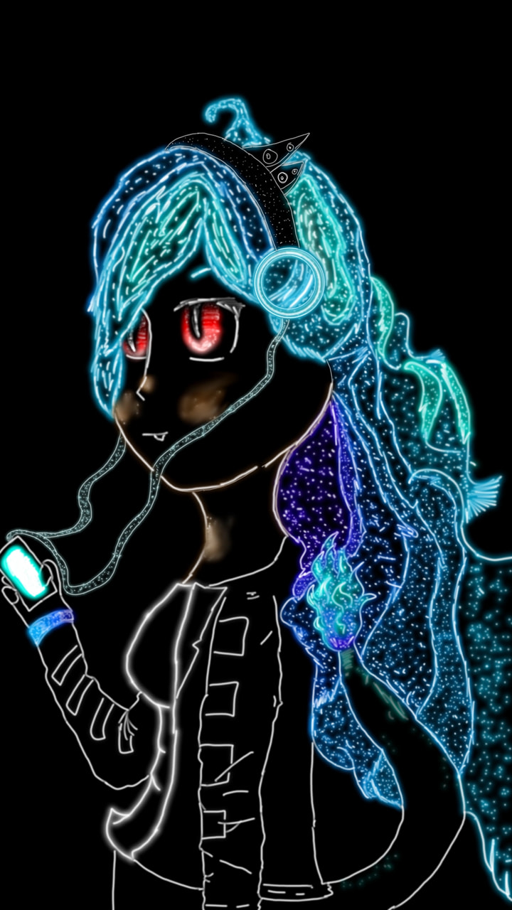 Another entry for the #GlowPenChallenge it is my new human mega charizard X OC #fridayswithsketch #Charizard #MegaCharizardX #human #humanized #100PercentSketch  so proud of this ‪@sonysketch‬