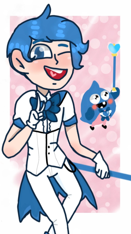 Hey look, Amy entered in one of these #fridaywithsketch thingies. I gave humanized otto-san a magical boy oufit from 'bouibe' (an anime) to wear ☆u☆ the ori otto-san is there too! Ahahah... i'll stop it with the -san's #Mymanga