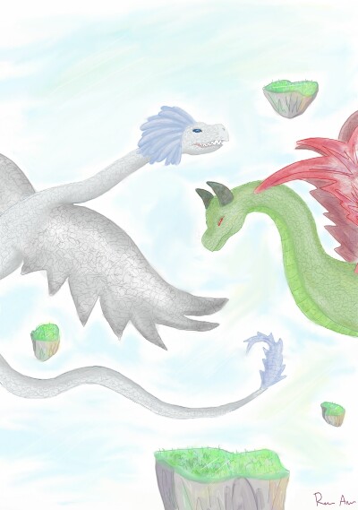 Soo this was a traditional drawing I made like three months ago but yea. Btw thanks for + 500 followers and almost 600!! #dragon