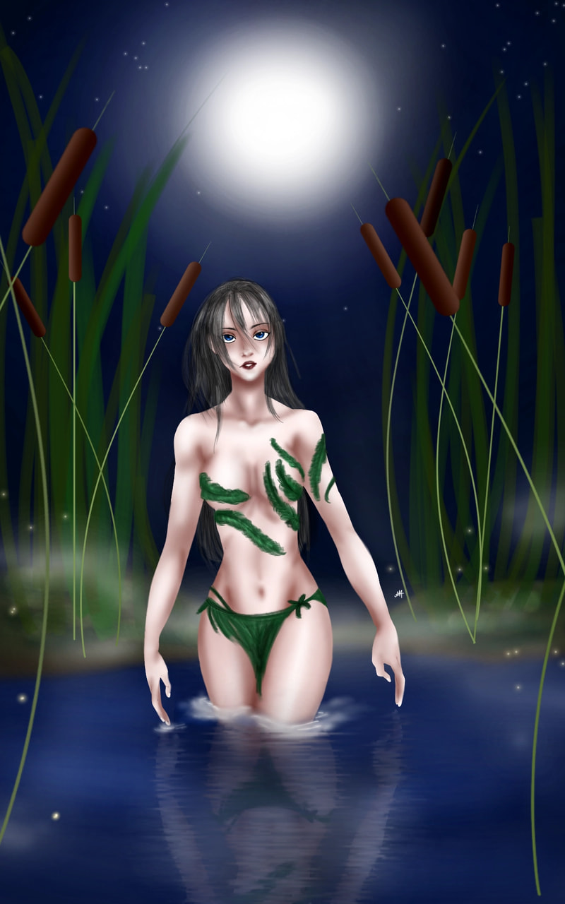 Not exactly like I wanted but I guess it's not that bad. Rusałka/Nixie #marikaaria #nixie #MAredrawn #fridayswithsketch #MyMythology #slavicdemons #maft