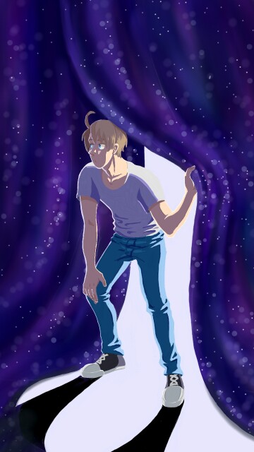 In the unknown, I'll find you. #sonysketch #starry #galaxy #drapes #alfredfjones
