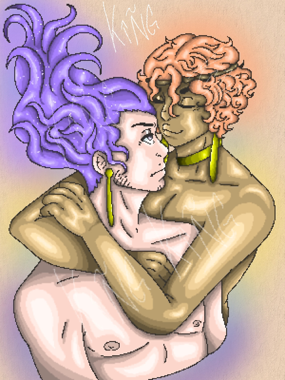 Descendants Of Hades (my son) and Aphrodite (‪@Gummi‬ 's son ) for #fridayswithsketch  #fridaywithsketch #mythology #mythologychallenge  #100PercentSketch ‪@sonysketch‬ #sketchkingOC