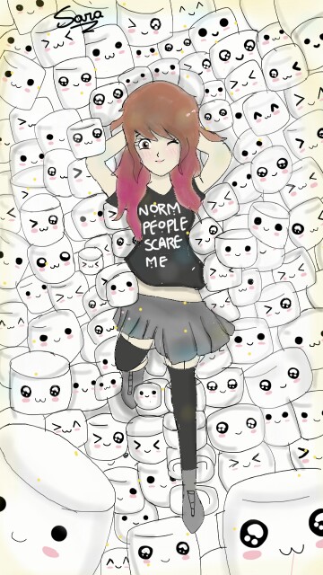 marshmallows 😗 #cute #kawaii #manga #marshmallows
