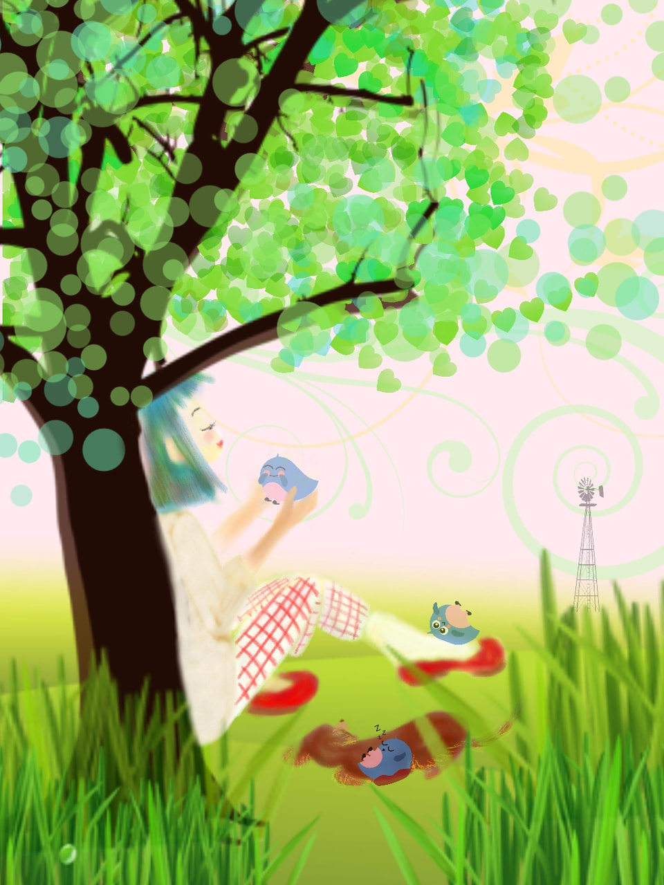 「日向ぼっこ」 #basking in the sun #ottoday #fridayswithsketch #sonysketch #ステッカー
