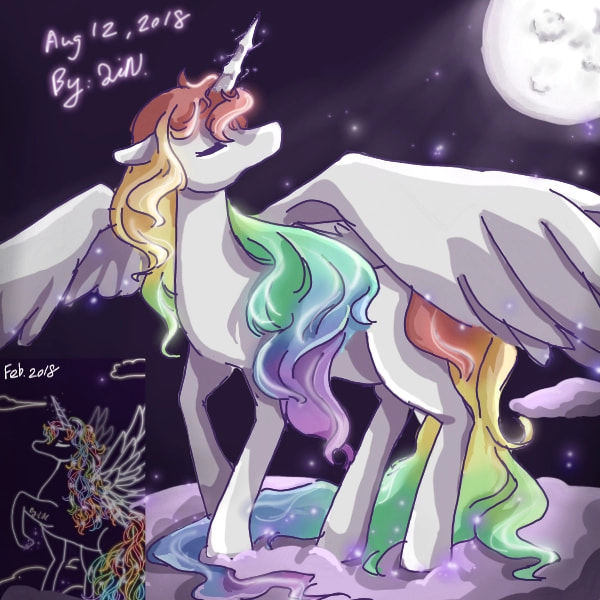 I love #Unicorn ! Put a lot of effort into reconsidering the design and color! #recreatechallenge ‪@sonysketch‬