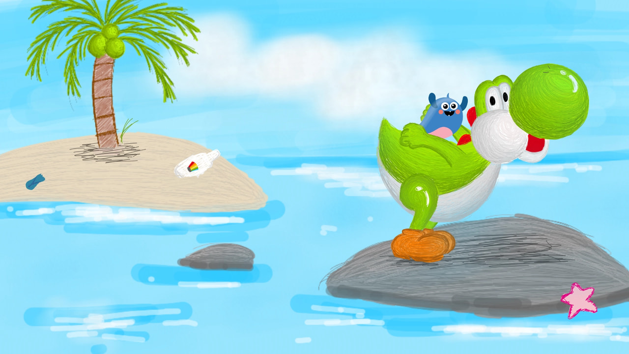 #HelpOtto #sonysketch #sketch Yoshi drink the sketchdrink and now he is allowed to jump far as normal. ...so he save Otto. 😜😅
