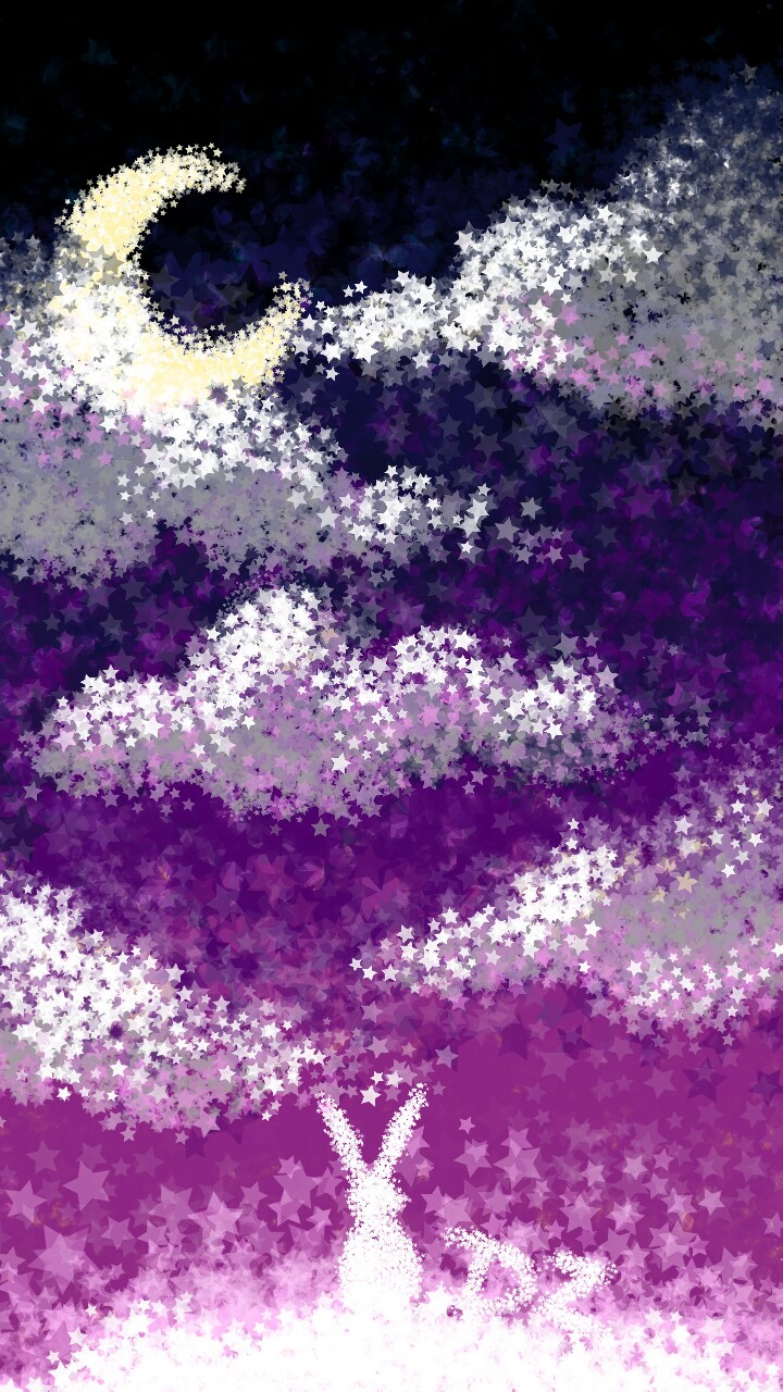 🌟Here's my #starpenchallenge  for #dailydecember! A starless night made up of stars 🌟 it's a cute #bunny🐰 looking at the #moon🌙! I will (hopefully) be more active during this weekend!✌~\(=☆^☆=)/ 🌟