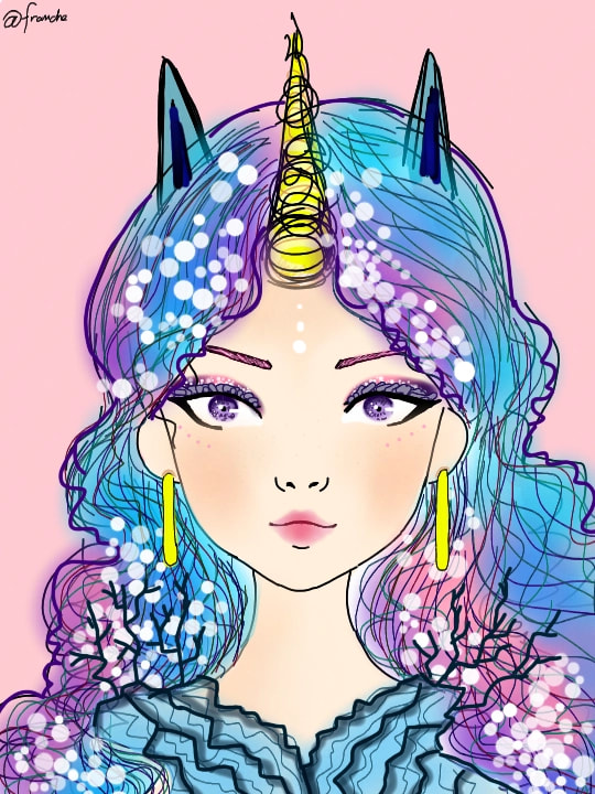 So here it is.. The human version of my Unicorn 🦄 #fridayswithsketch #Junicorn ‪@sonysketch‬ #bibikk