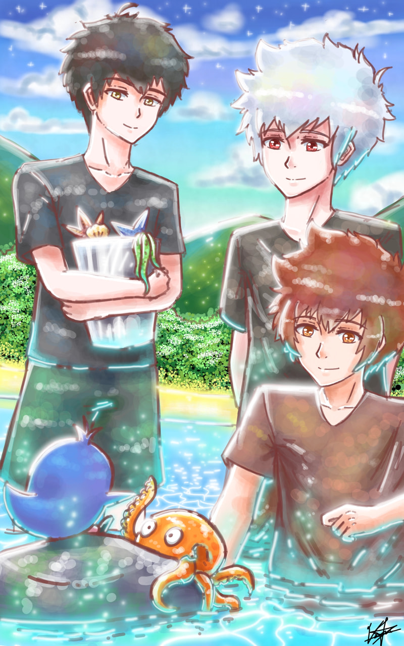 Finally done😂 you know that this world is full of weird stuffs like a waving octopus🤤😆 anyway it would be fun to hang out with our lil otto on the beach finding some cool stuffs in the tides #fridayswithsketch #ottoday #potato #jinjinrukassanda #sketch