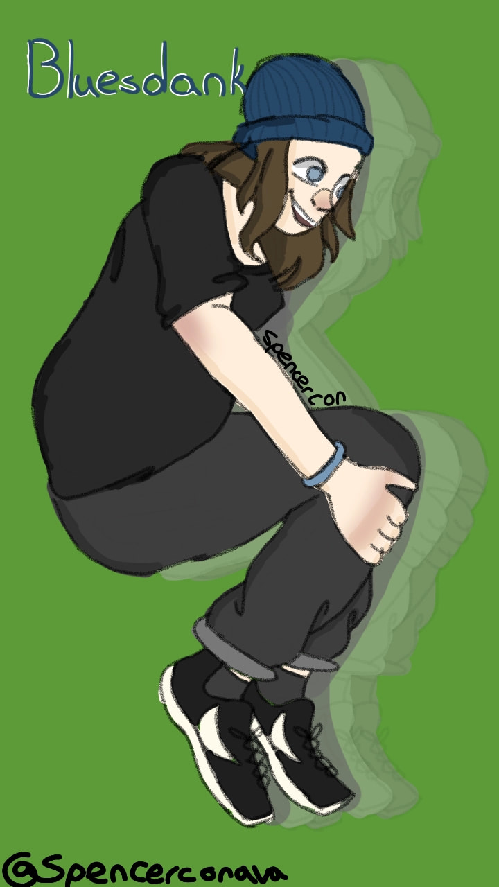 Okay okay, I really fricking like this and I am so proud for having the courage to draw #bluesdank for #youtubefanart but tbh I just wanted an excuse to draw him! ^^ #fridayswithsketch