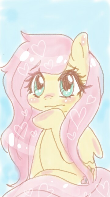Fluttershy! #fridayswithsketch #sketch #fluttershy #mlp #fanart #shy #blush #cute #kawaii #pastel #soft #pony #pegasus #myfavcharacter