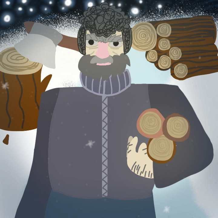 #fridayswithsketch #hotorcold #sonysketch a grumpy old man carrying wood ❄️❄️❄️