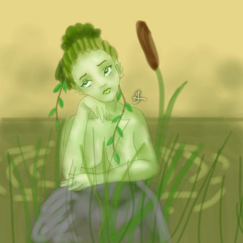 I decided to draw a magic creature from russian mythology called "kikimora". They live mostly in lakes and swamps. People don't like them because they kill males. As you see they're like mermaids it's why i drew it ##merMay