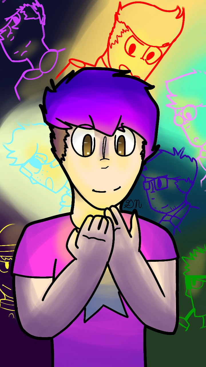 E: OmG THANKS! For #fridayswithsketch I drew my favorite youtuber, #thomassanders ! I love his work with #sanderssides and #cartoontherapy and just his Vines in general! #youtubefanart #Patton #Virgil #Roman #logan #remy #deceit #emilepicani