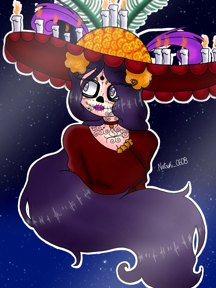 #fridayswithsketch #diademuertos ‪@sonysketch‬ i hope you like it. Esta vez Natsuki se vistió de un intento de #Catrina espero que les guste >w<