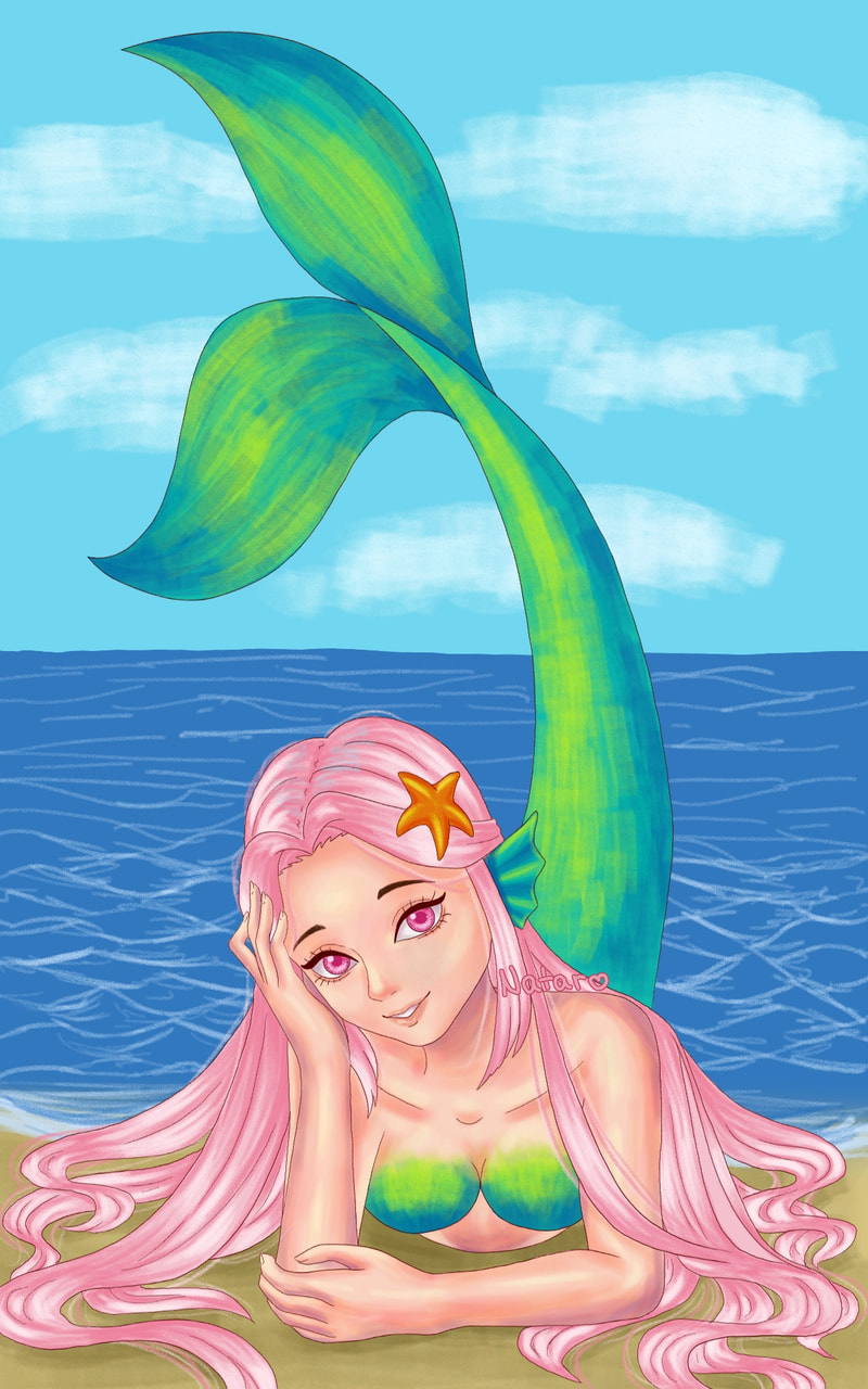 yuss, i finiiiiisheddd!!! *A* this is 100% made in sketch... since the update i LOVE to draw with the sketch app!! it's just amazing :> #sketch #sonysketch #merMay #fridayswithsketch #MerMay #fridaywithsketch #mermaid