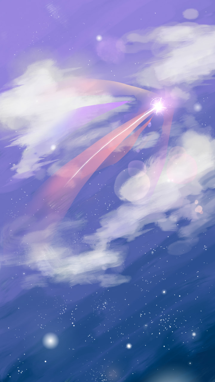 I'm dealing with some slight artblock at the moment ~but~ I managed to spit this out! • Nine brushes used! #manybrushes #fridayswithsketch #sky #cloud #clouds #shootingstar #stars @sonysketch 