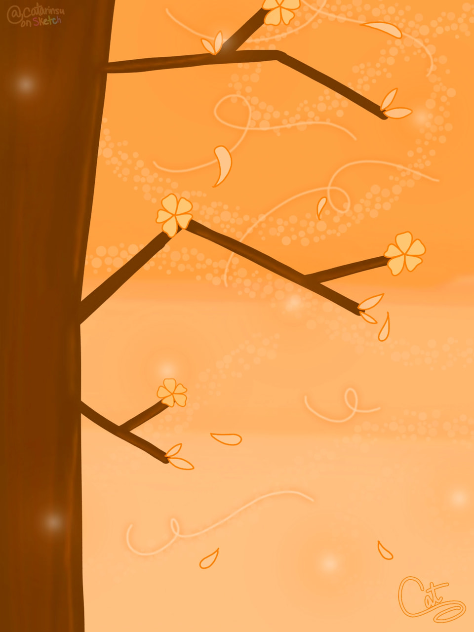 Finished today's #colorweek challenge for the color orange!! #orangechallenge Edit: THANK YOU FOR THIS BEING MY FIRST ART THAT GOT FEATURED!! #catarinsuart