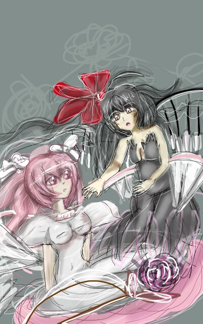 Plz check out my newer drawing of this #madoka #homura #sketchapp #myfavcharacter