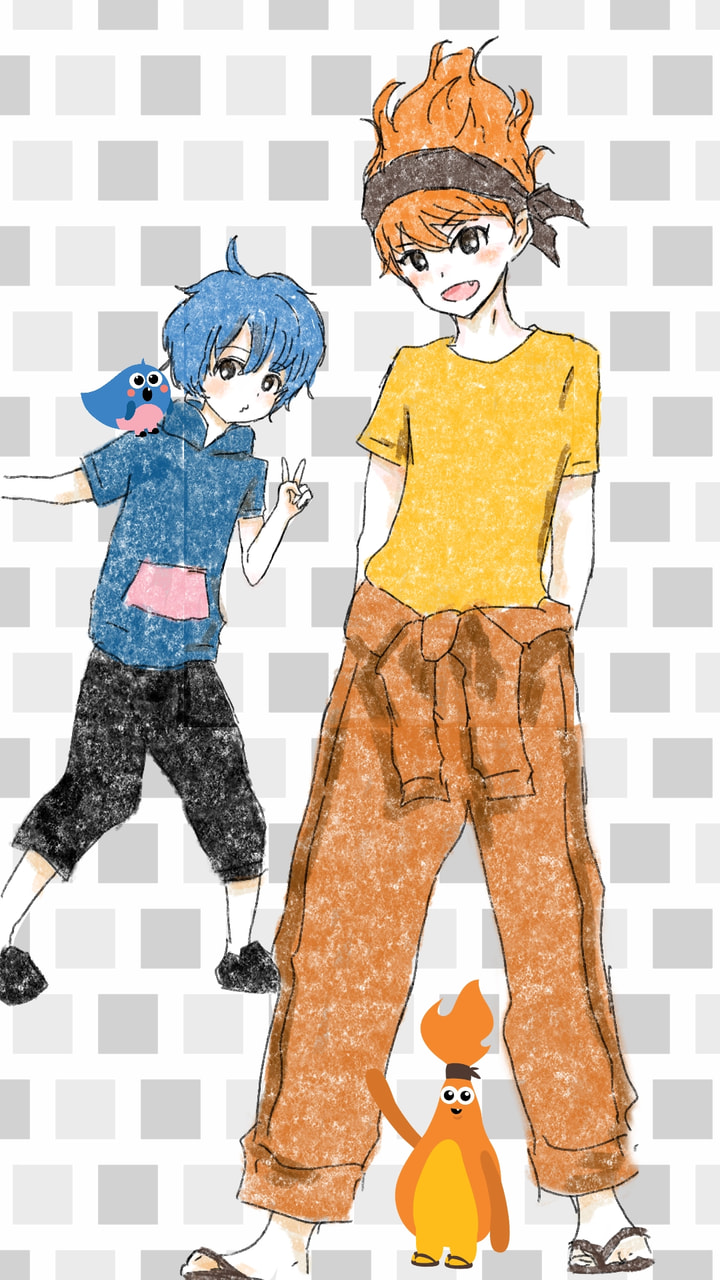 全身バージョン(*^^*)一つ前の縮小して継ぎ足しました😁👍 #axel #otto #GoodbyeSketch ##SaveSonySketch