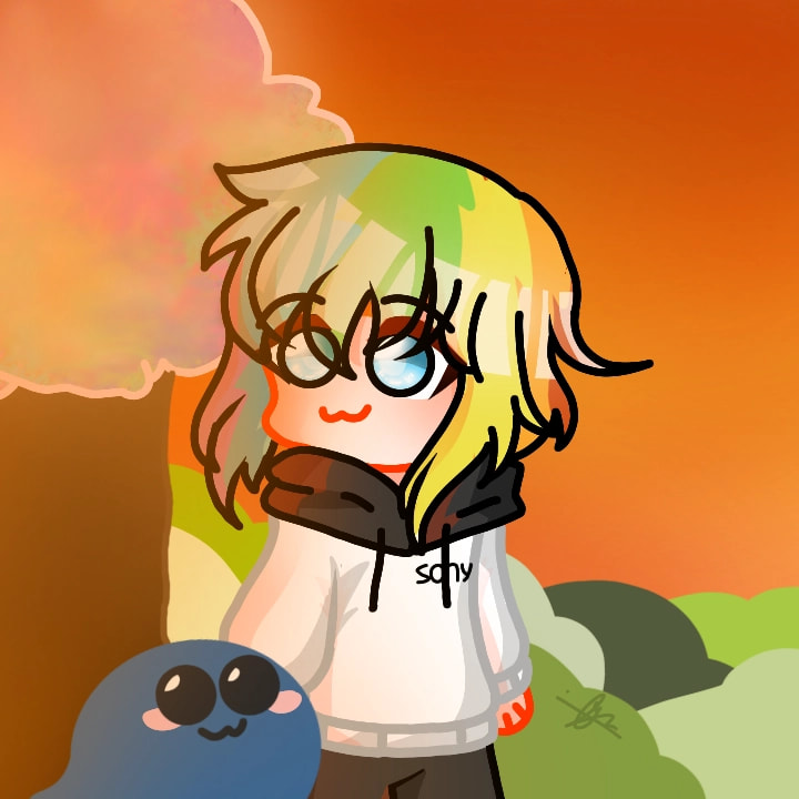 Gift for ‪@sonysketch‬ Sketch Chan walking with Otto in the evening >w< i dont own the Sketch Chan and Otto. 👌🏻.Hope you like it :3 #sketchchan #sonysketch #100PercentSketch #otto #fridayswithsketch #naturechallenge