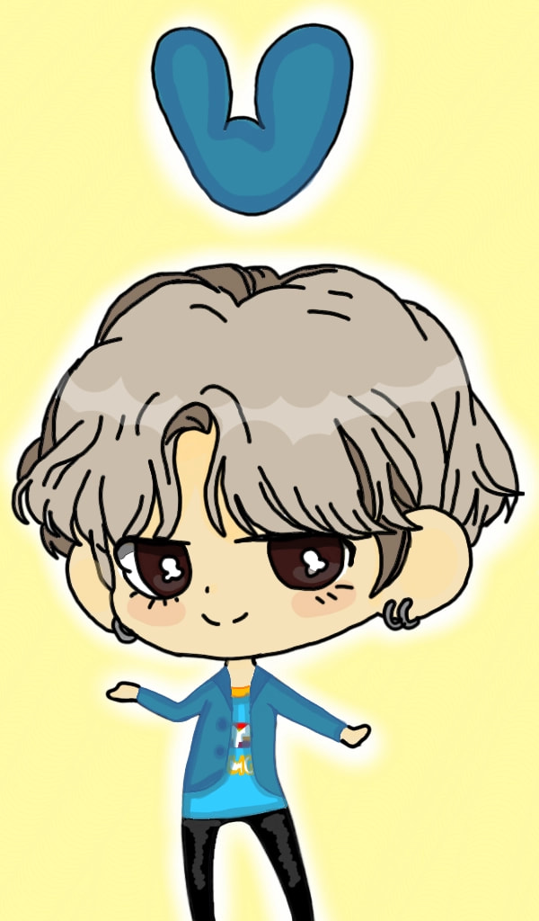 #V #KimTaehyung #BTS #cute #chibi #kpopchallenge #fridayswithsketch #popular