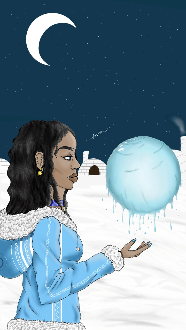My element #fridayswithsketch #myelement #water #oc #sonysketch #inuit #ice #alaska ‪@sonysketch‬