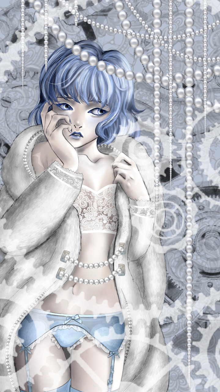 Okay! It's done, finally *-* #zephex #musicchallenge My song was 25-1-14-14 by Pierre Lapointe. It's got a sort of cool, elegant, reverse-y sound to it. So I put the guts of a watch and lots of lace and pearls. Enjoy it! (Link to song in comments)