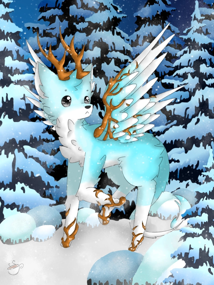 -ω-' #wintercreature #fridayswithsketch ‪@sonysketch‬ #deer #snow #majestic #winter