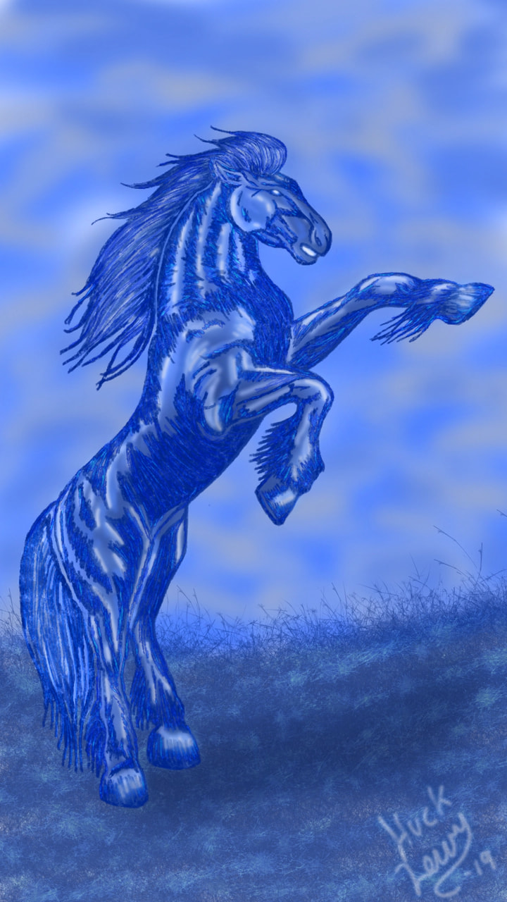 #blue #Fresian #onecolorchallenge #onecolor #100PercentSketch #hucksart