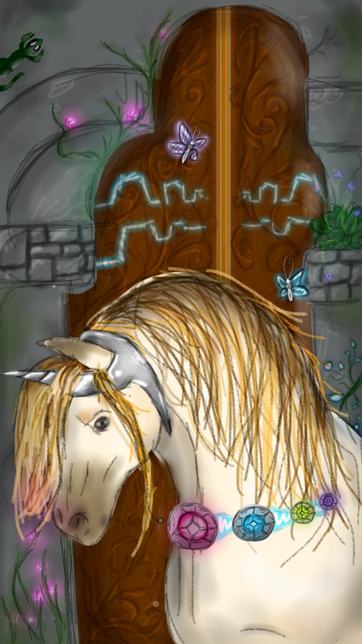 Unicorns gaurd the gates to the magical world. Only the people who believe in magic will see the gates. #junicorn #unicorn #warrior #fridayswithsketch EDIT: OMG I am so happy! Thank you so much for the feature! ‪@sonysketch‬