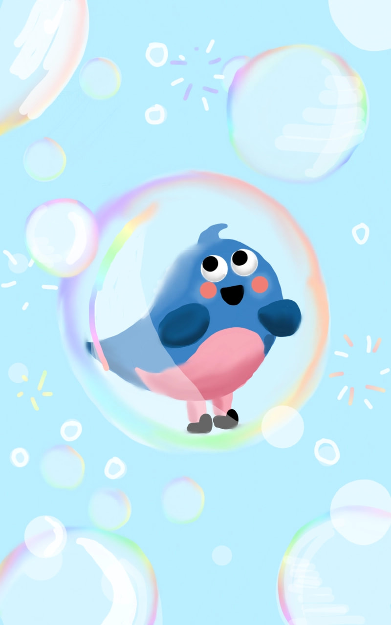 ‪@sonysketch‬ Otto got a bit carried away while blowing bubbles, and found a wonderful way back to sketch world! What better way to travel than high in the sky? #miniChallenge #HelpOtto #fridayswithsketch #sketch