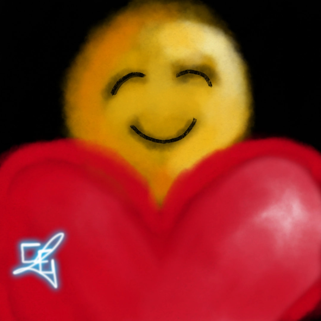 ... when you laugh your heart swells with joy!... #swollen #Inktober2018 #smile #heart #sketch #angel4you2day