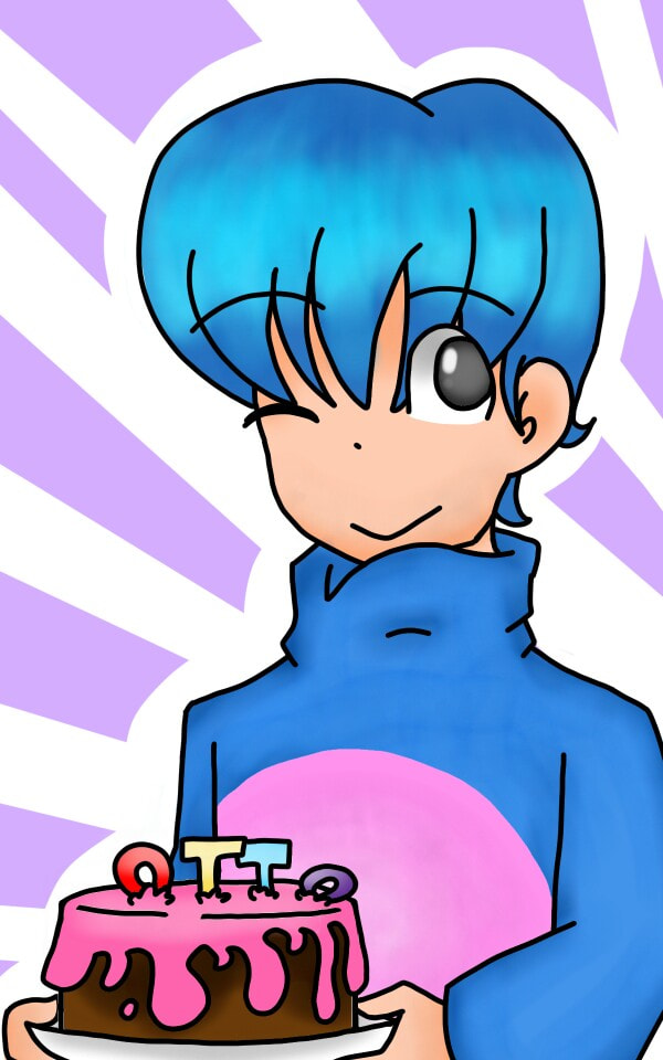 I tried to draw it as fast as possible since mom didn't want to let me play my tablet 😀😀😀 #fridayswithsketch #ottosbirthday #otto ‪@sonysketch‬ #MidnightmoonArts