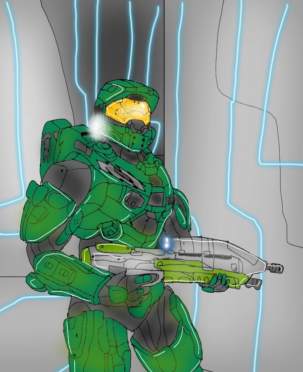 The Master Chief #Halo #Masterchief #117 #gamechallenge #fridayswithsketch ‪@sonysketch‬