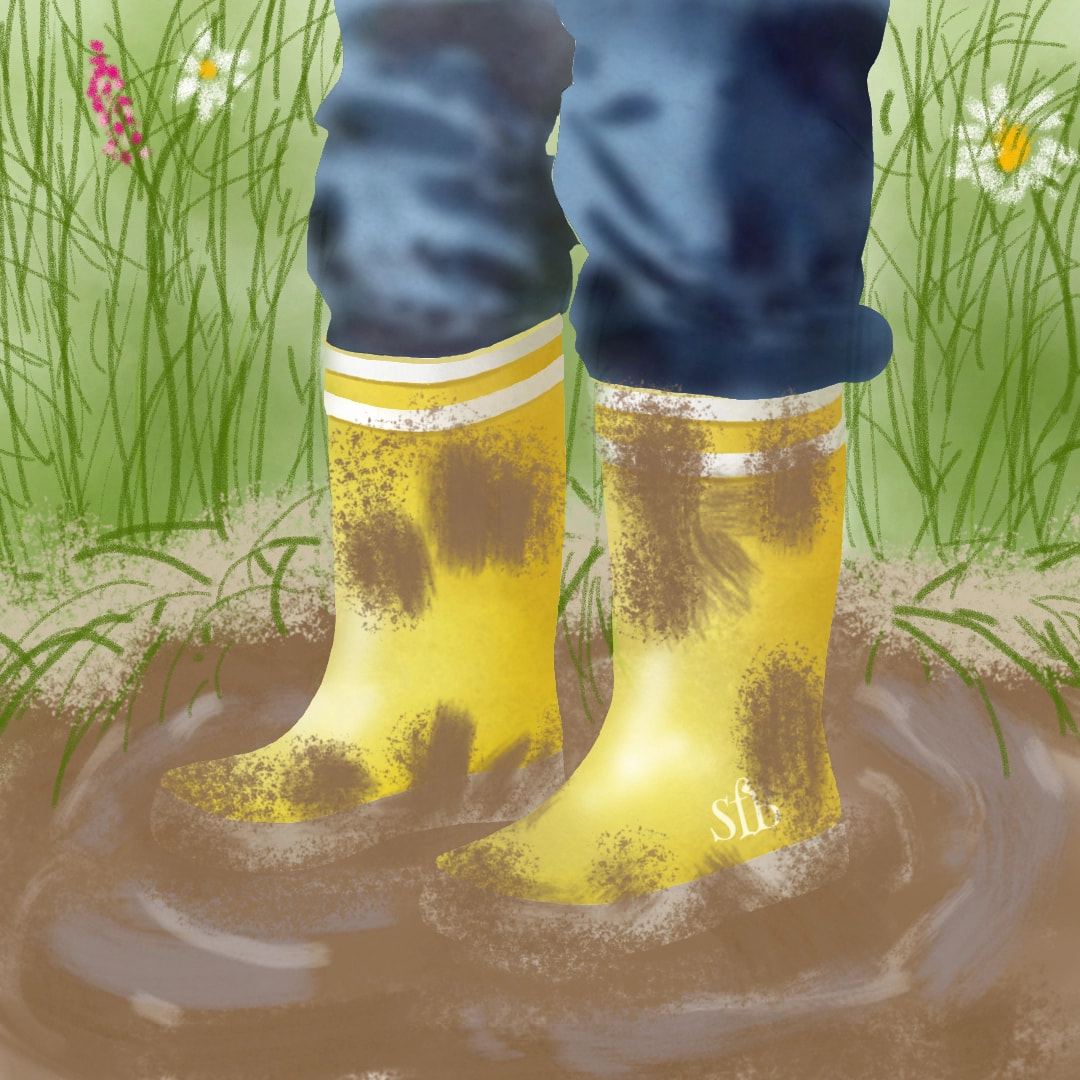 #Inktober2018 #inktoberday23 #muddy ‪@sonysketch‬ When we were children and playing in the mud ! 😆