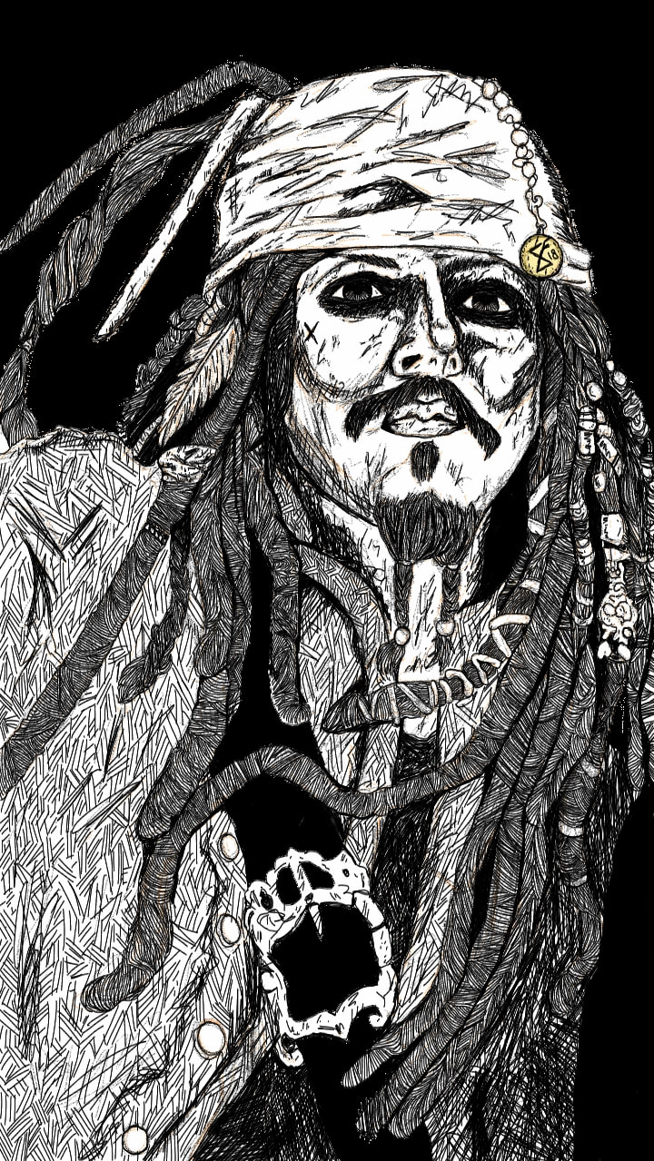 #portraitchallenge #fridayswithsketch #jacksparrow #JohnyDepp ‪@sonysketch‬ ok all done i guess. Comments always welcome.