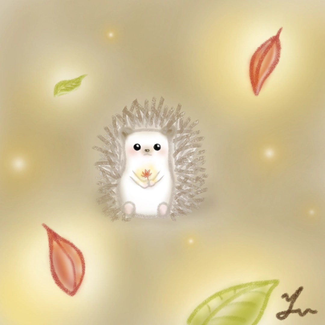 “Autumn's magic(秋の魔法)” #prickly #Inktober2018 #inktober #sonysketch