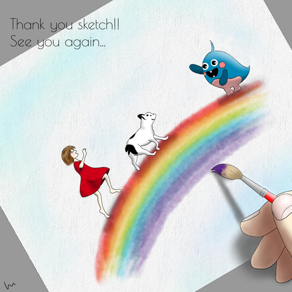 ずっとぽつぽつと描いてる絵が全く描き終わりません。仕方なく別のラストワンを描いているのですが、それもアップできるかわからなくなってきました。というわけで、慌てて初めてオットを描いてみたよ😁#ottochallange