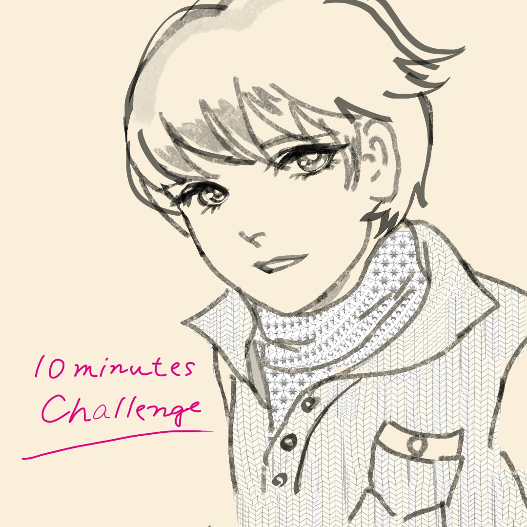 ‪@punimaki_SH‬ ぷに牧さんの #10分チャレンジ に参加しました😊はみ出た線などが気になって修正してるうちに5分は超過してしまいましたｽﾐﾏｾﾝ😣 #mychallenge #fridayswithsketch #10minchallenge